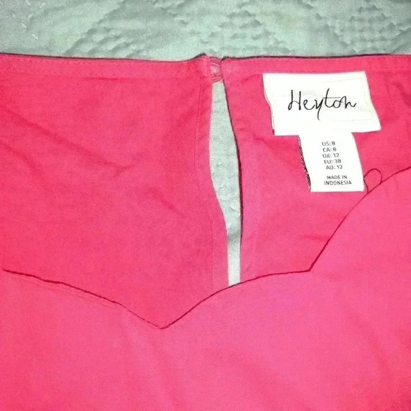 Fuchsia stretching cotton mini dress size 8 - Picture 9 of 9